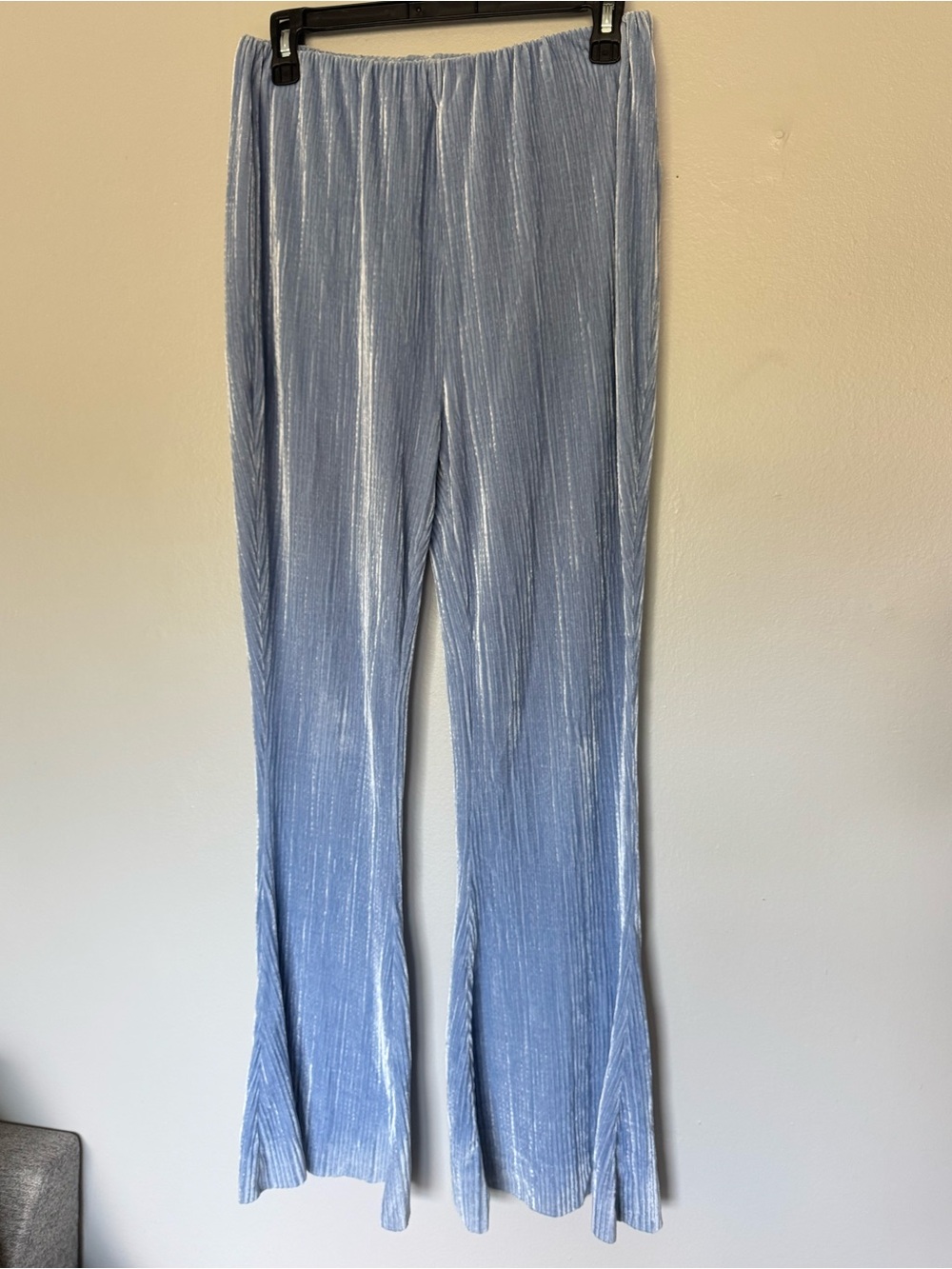 Urban Outfitters Blue Ribbed Velvet Flare Pants Medium Y2K